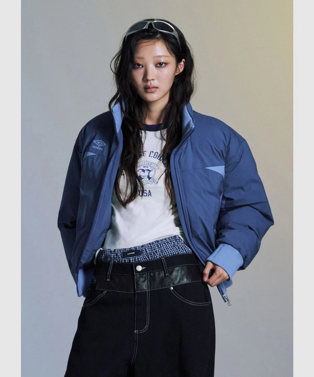 엄브로 우먼스 스탠넥 패딩 자켓 블루 UQ422SPJO3 선물하고 센스 있다고 칭찬받았어요 · 상품 이미지 2